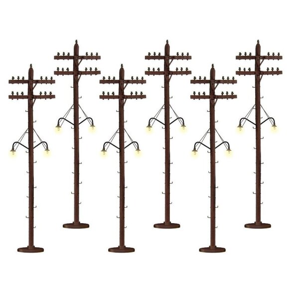 Lionel SCALE TELEPHONE POLES LIGHTED SKU 6-37995 Model Trains Hobby Collectible - Picture 2 of 8